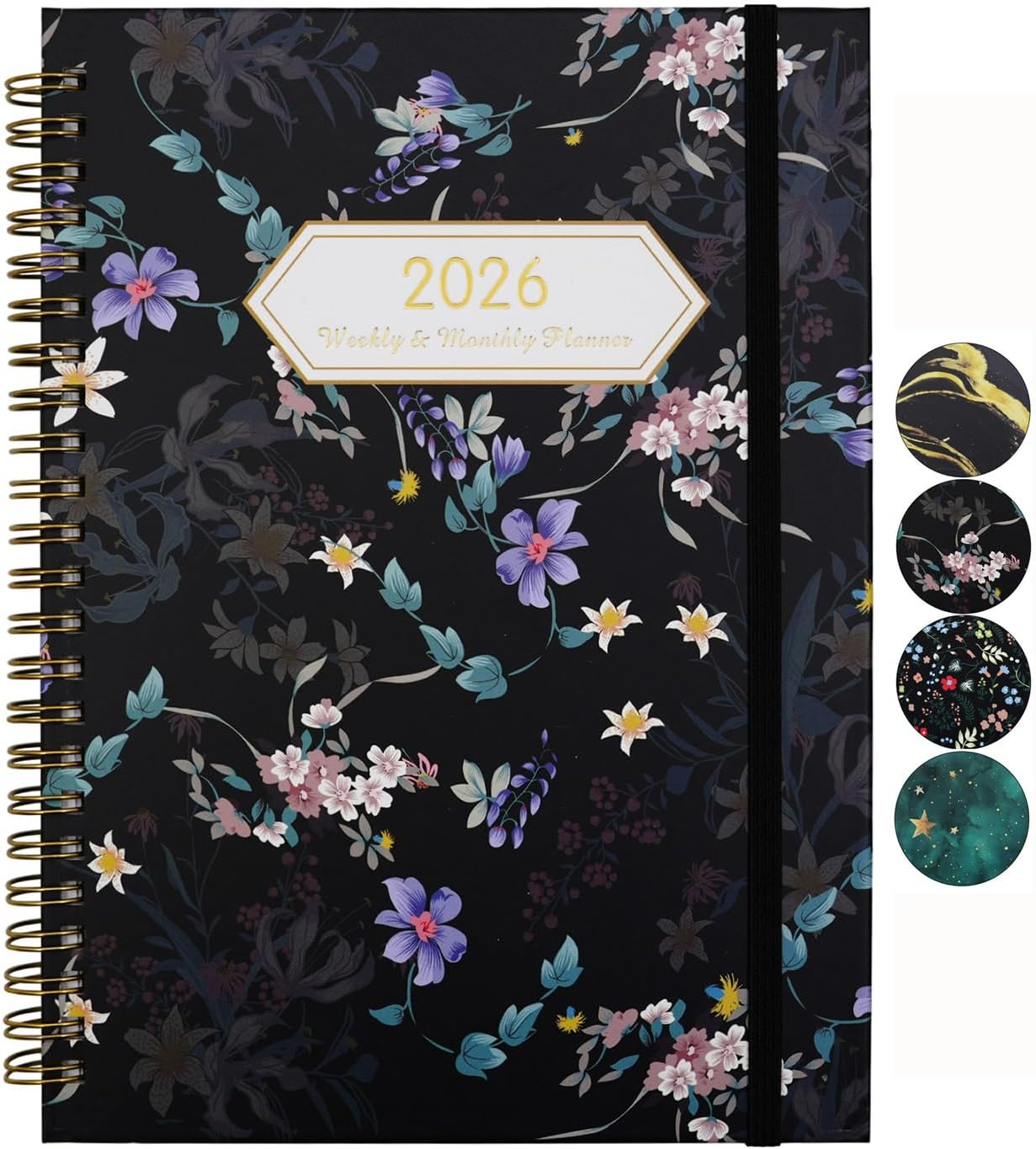 Academic Planner 2026 Weekly and Monthly, Jan 2026 - Dec 2026, 6.5" X 8.5" with Monthly Tabs, Pockets, Spiral Bound for Office School