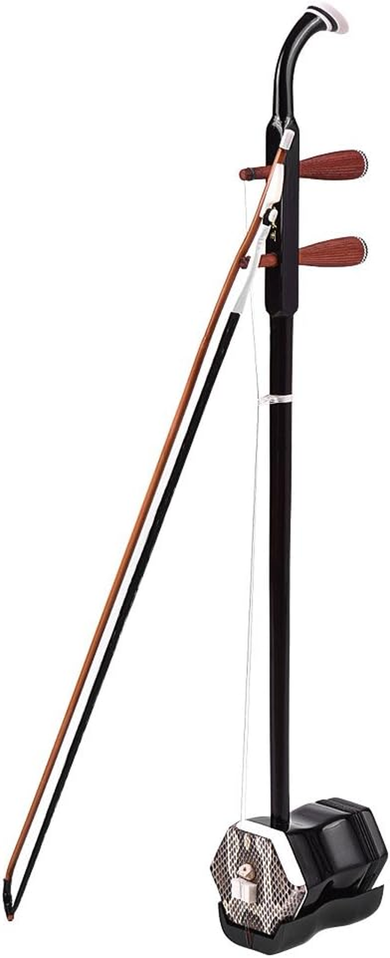Mingzhe Solidwood Erhu Chinese 2-String Violin Fiddle Stringed Musical Instrument Dark Coffee