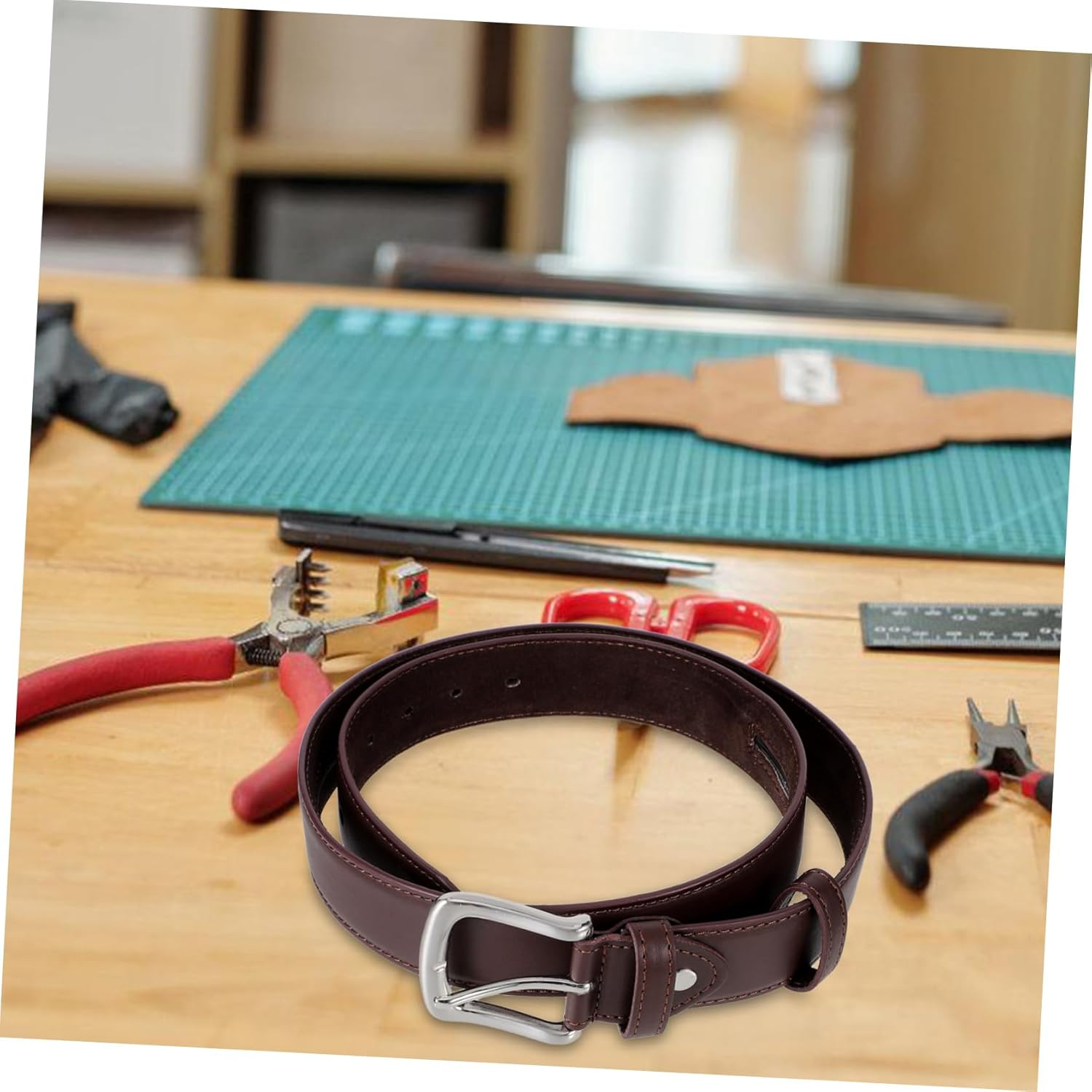 COOLHIYA Wallet Belt Men Hidden Money Pouch Pu Money Belt for Travel Security Easy Zipper Fit image number 4