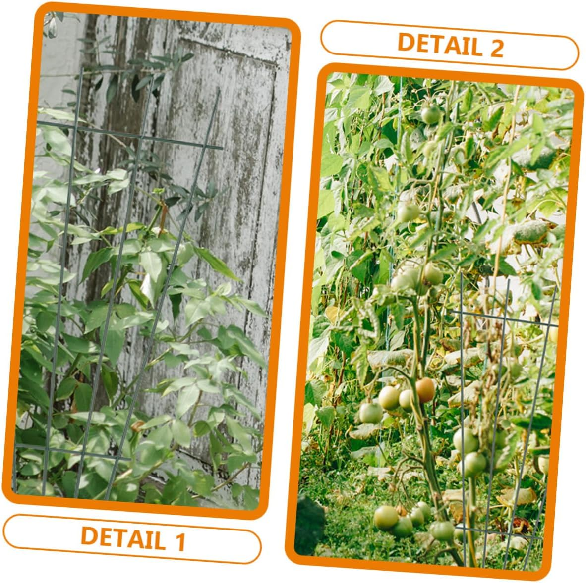 MERRYHAPY 2Pcs Sturdy Iron Garden Pergola Trellis Plant Stake Support for Indoor Outdoor Use image number 1