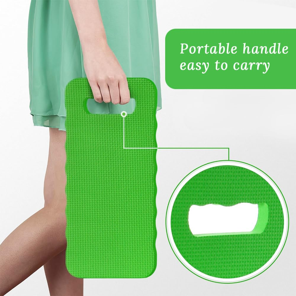GUDAJIN 12 Pack Garden Kneeling Pads, Thickened Garden Gardening Kneeling Pads, Knee Pads Waterproof Non-Slip Mat, Yoga Exercise Seat Mat for Gardening, Cleaning, Yoga, Praying, Exercise (Green) image number 5