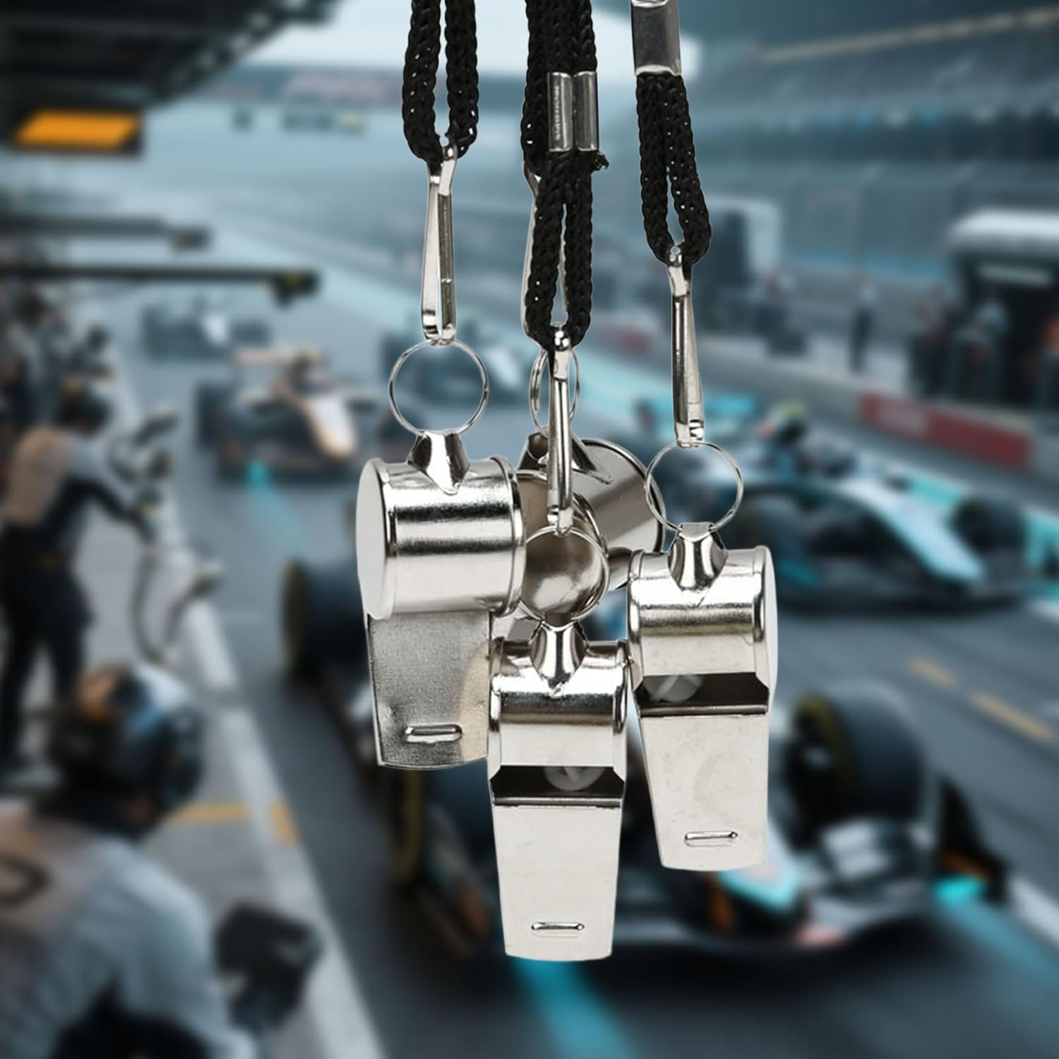 Whistle,10 Pcs Stainless Steel Sports Whistles,Coach Whistles Metal Whistle with Lanyard,For Whistle Sport,For Referees, Coaches, Polices, Training, Outdoor Sports and Emergency image number 2