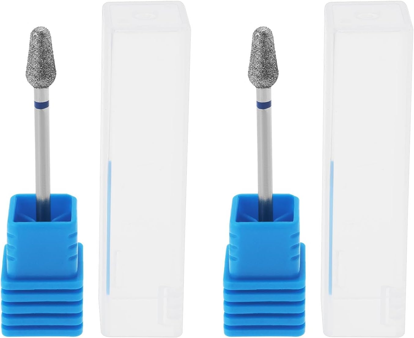 Be in Your Mind 2Pcs Diamond Nail Drill Bit 3/32 Inch Shank Efile Bit 0.09 Inch 2.35Mm Medium Size Shank Pro Electric Nail Bit for Nail Studio Manicure,Cuticle Work and Nail Art