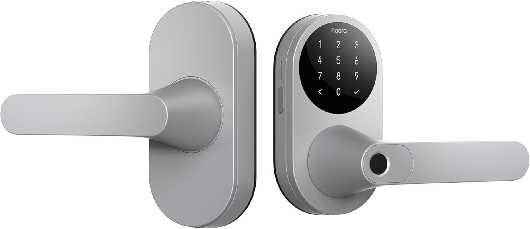 Aqara Smart Lock U300, Fingerprint Keyless Entry Door Lock, Support Matter and Home Key, Lever Lock, NFC, Bluetooth, Anti-Peep PIN Protection, Silver image number 6