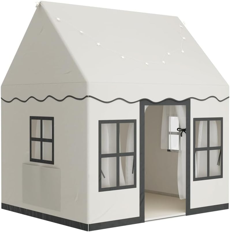 KEEZI Kids Play Tent Playhouse Castle with String Lights Floor Mat Side Pocket image number 5