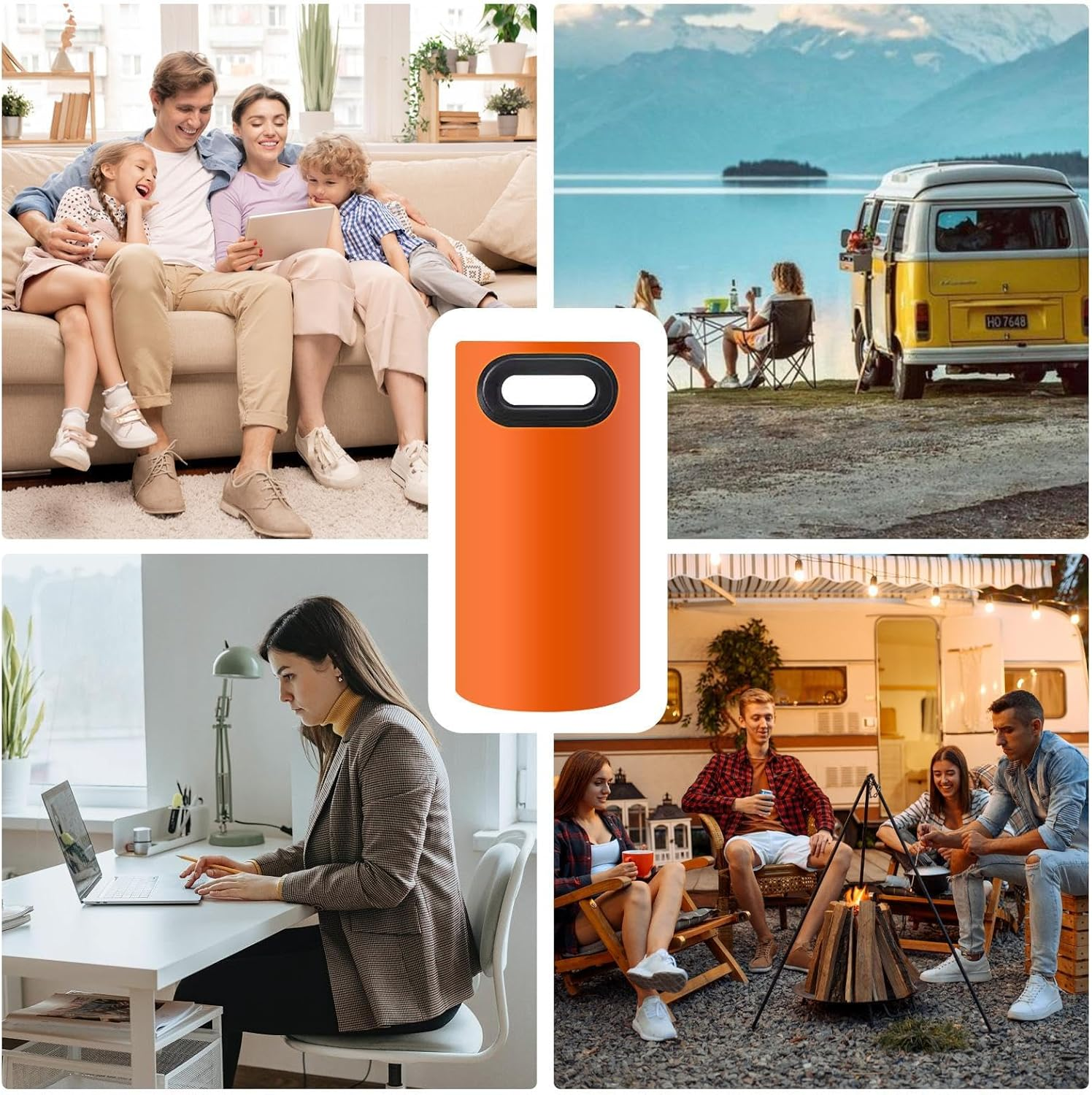 Bucket for Feet Soaking | Collapsible Foot Bath Bag,Thicken Collapsible Insulated Foot Bag Travel Over-The-Knee Bucket for Hotel, Camping Borato - Large Orange image number 2