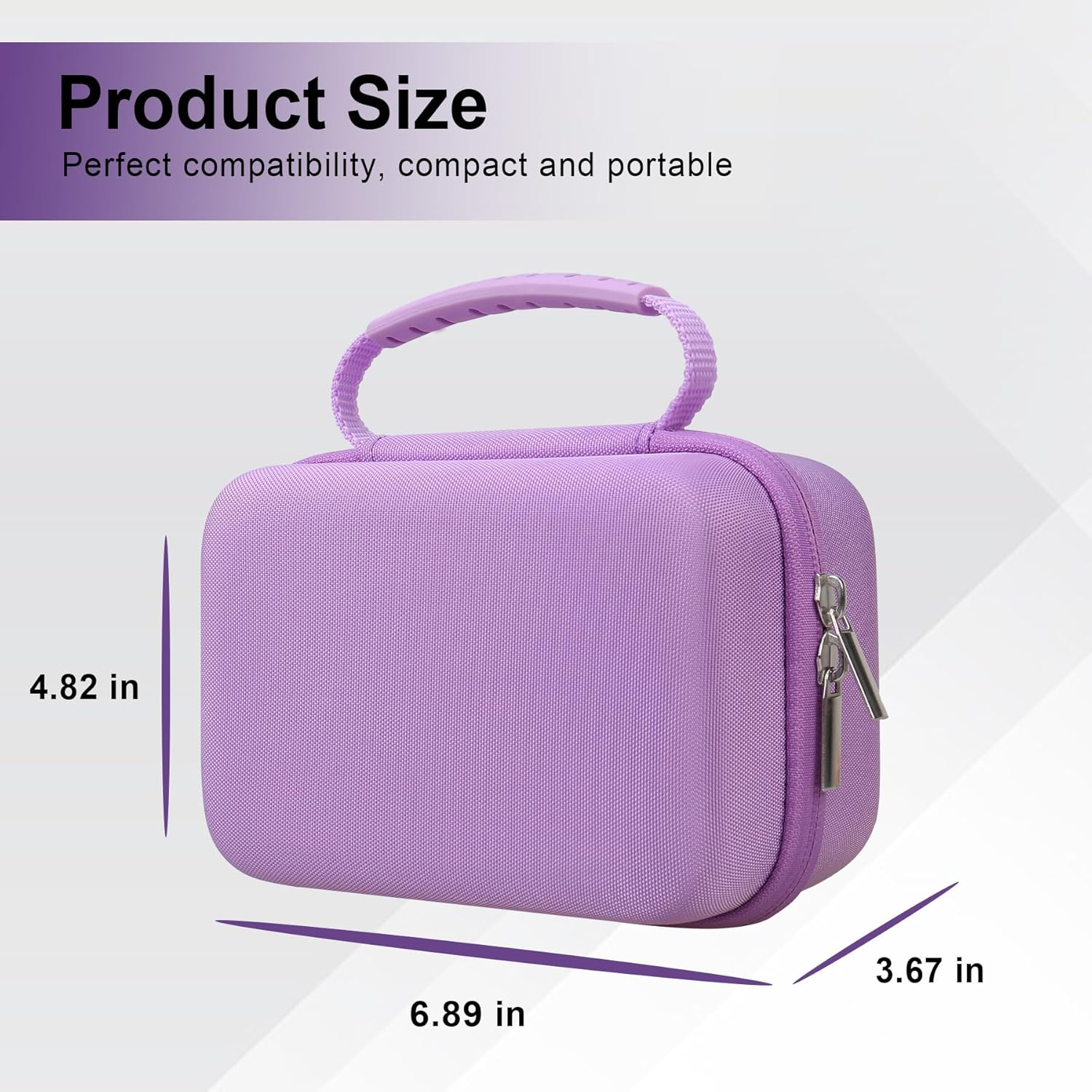 Canboc Kids Camera Case for Mgaolo/Omebel/Zoney/Weefun/Phnixgam/Seckton Instant Print Camera, Children Digital Camera Bag Fit Print Paper, Colorful Pen, USB Cable, Purple (Case Only) image number 6