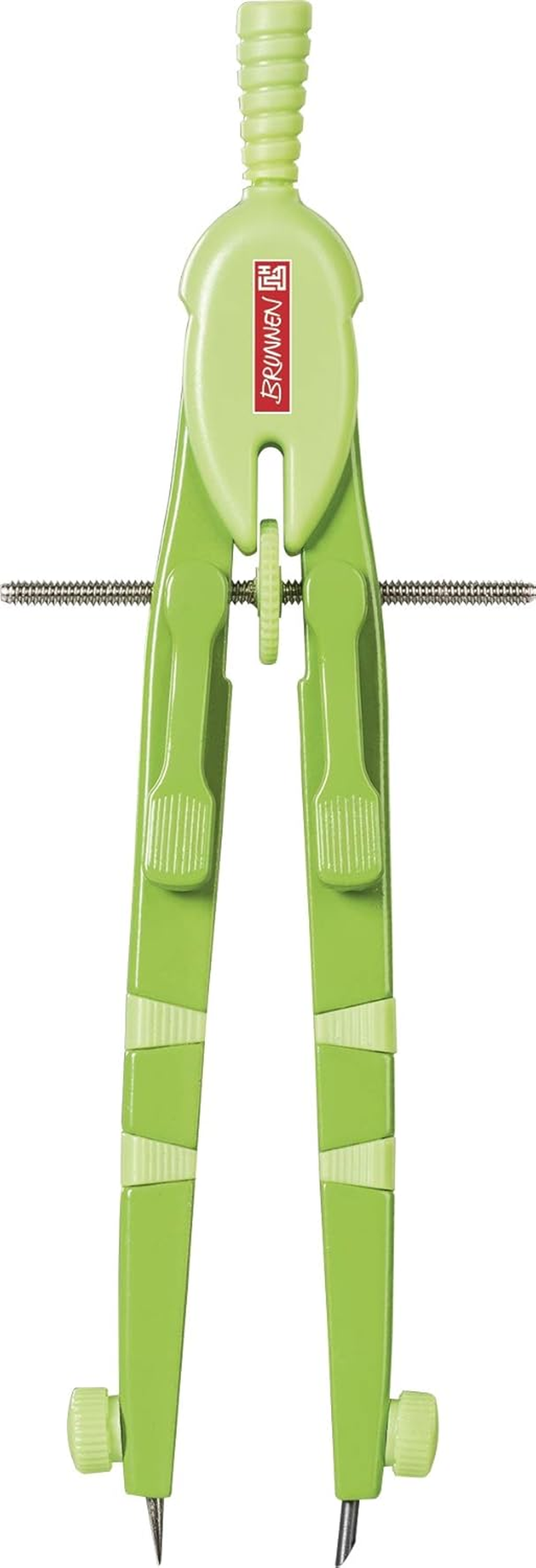 Brunnen 104954090 Spring Bow Compass Length 170 Mm in Shatterproof Plastic Case with Transparent Lid Kiwi Colour Code"Peak 4" (For Circles up to 38 Cm Diameter - Azure image number 4