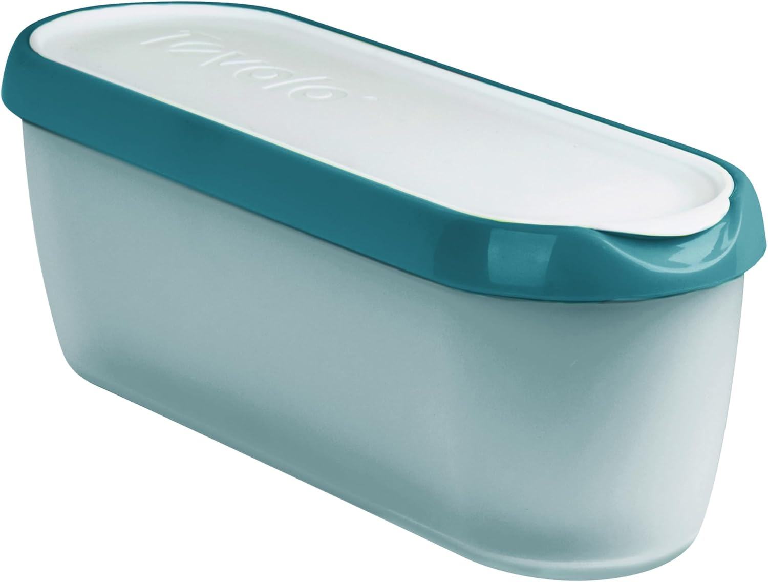 Tovolo Glide-A-Scoop Ice Cream Tub, 1.5 Quart, Insulated, Airtight Reusable Container with Non-Slip Base, Stackable on Freezer Shelves, Bpa-Free, White