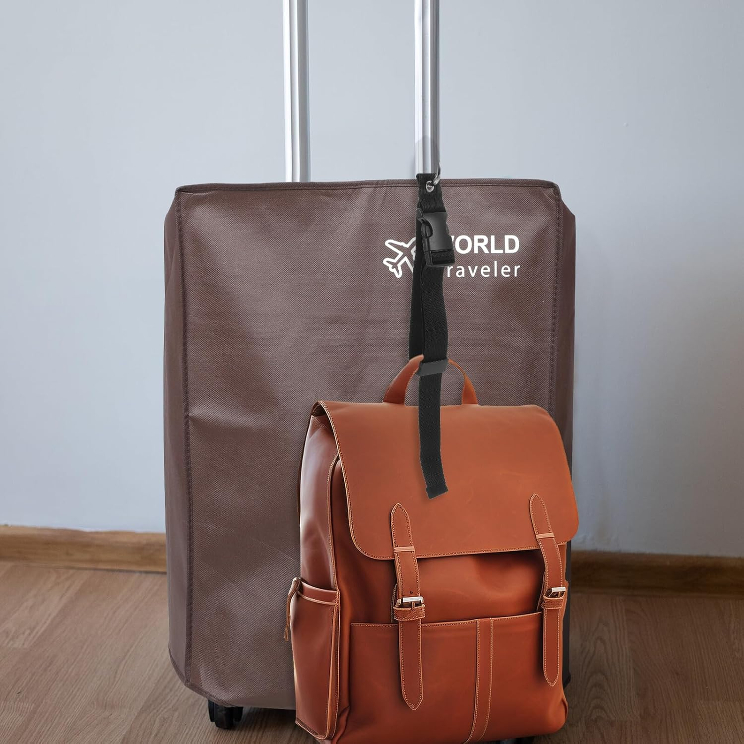 MOBUTOFU 4Pcs Travel Luggage Buckle Straps with Snap Clasp for Backpack Replacement Outdoor Packing Belt for Hiking Camping Suitcase Security and Easy Carrying image number 2