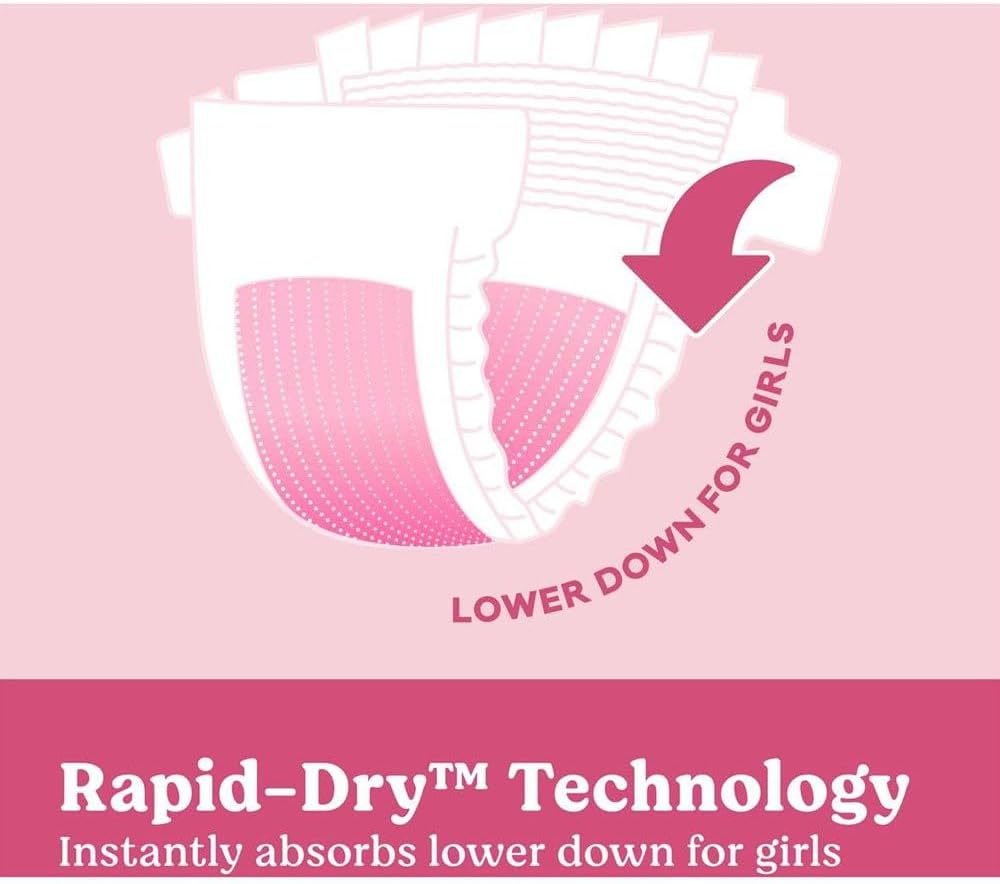 Huggies Ultra Dry Girls Nappies 90-Pieces Pack, Size 3 image number 2