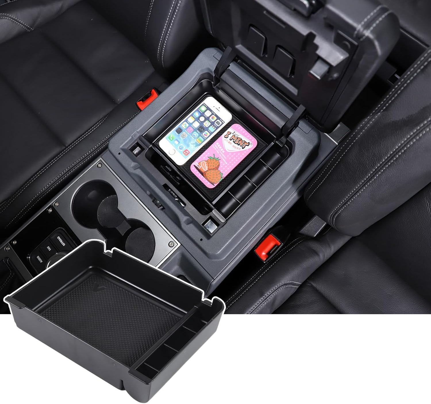 Yinaniutos Center Console Organizer Compatible with INEOS Grenadier 2020-2025 Accessories | ABS Armrest Storage Box Insert Tray with Non-Slip Mat | 1PC Set image number 1