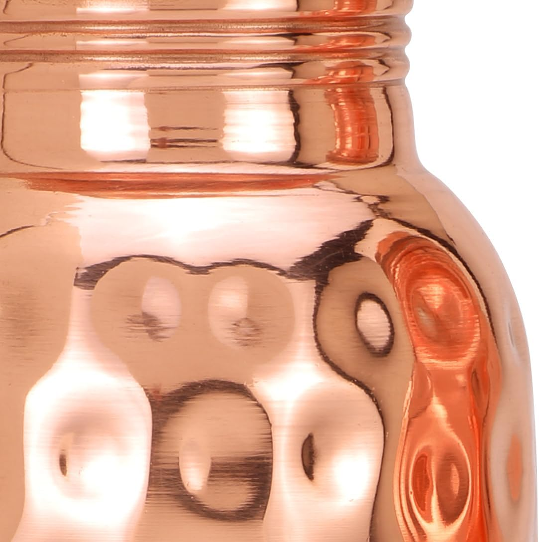 Kitchen Science Copper Water Bottle (32Oz/950Ml) W/A Carrying Canvas Bag | 100% Pure Copper Bottle for Drinking Water | Lab-Tested, Heavy Duty & Leak-Proof | Authentic Ayurvedic Copper Water Bottle image number 1