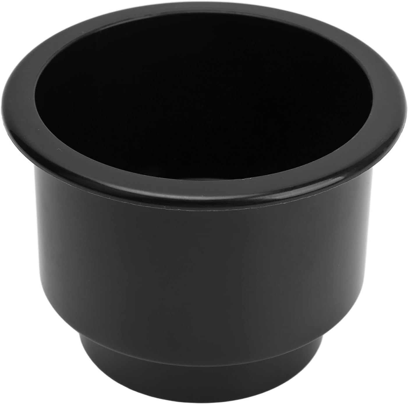 Drink Holder, Easy to Clean Cup Holder Drain Hole Smooth Surface Plastic for Car for Yacht for RV (Black) - White image number 7