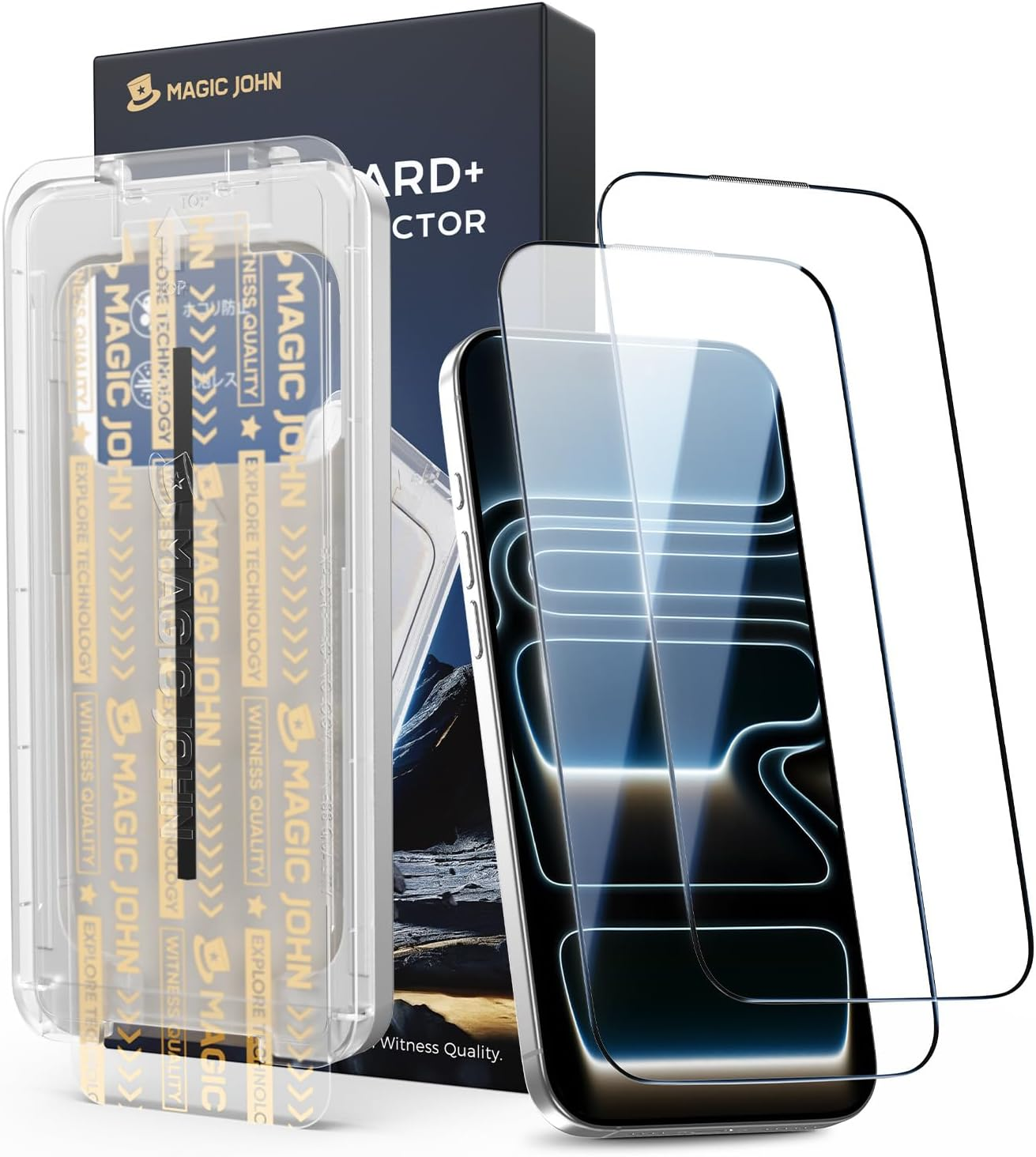 MAGIC JOHN 3Rd Gen Upgraded 2 Pack for Iphone 17 Pro Screen Protector 6.3 Inch, HD Clear, Shatterproof Tempered Film, Auto Dust-Elimination, Bubble Free, Easy Installation image number 6