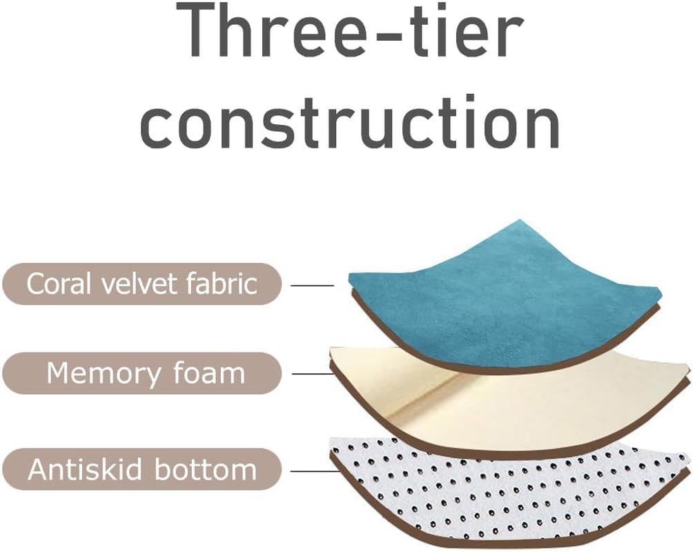 Coral Velvet Area Rugs Play Mat, 3Cm Thick Carpet Crawling Mat for Nursery Baby Toddler Children Kids Room, Yoga Mat Exercise Pads (Bluestone, 150X200Cm) image number 1