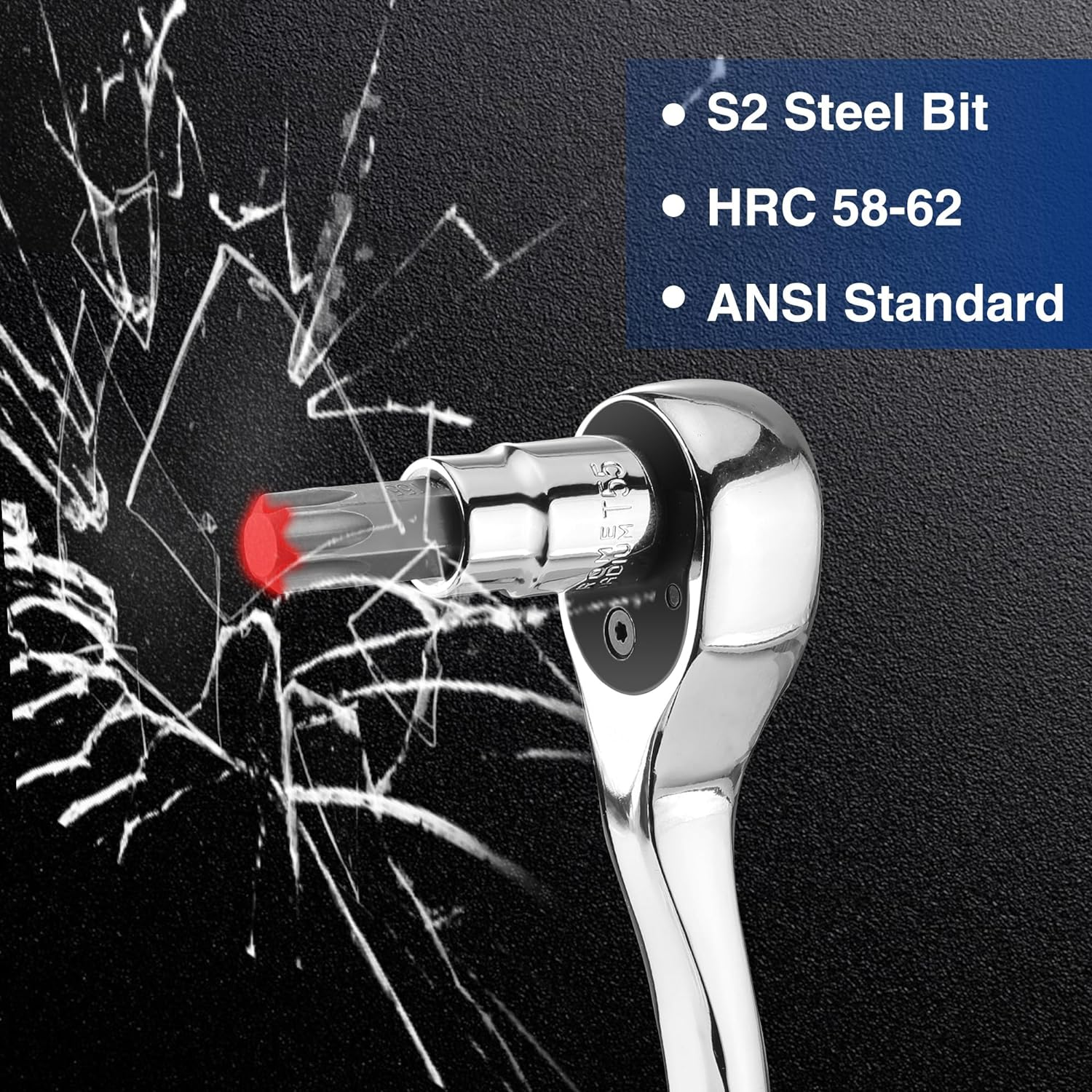 WORKPRO 13-Piece Torx Bit Socket Set T8-T60, 1/4", 3/8" and 1/2" Drive, S2 Steel 6 Point Star Bits and CR-V Sockets with Storage Case for Hand Use Work on Cars, Trucks image number 3