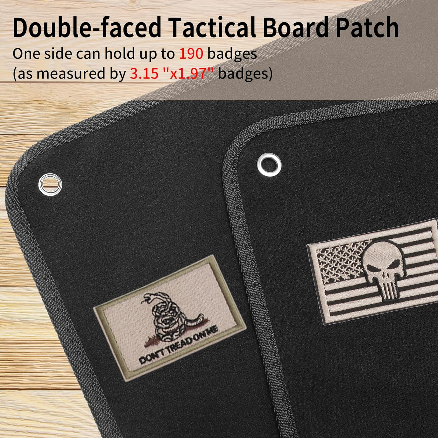 Uikro Tactical Patch Board, Military Patches Display Organizer for Collection Army Combat Morale Emblems