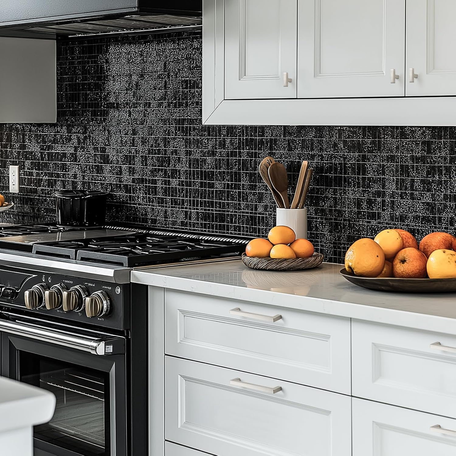 JOY DECOR 6 Pack Cabinet Handles, Brushed Nickel Cabinet Pulls, 6-1/4 Inch Kitchen Closet Handles Square Drawer Pulls Stainless Steel Drawer Hardware, 160Mm Hole Centers image number 6