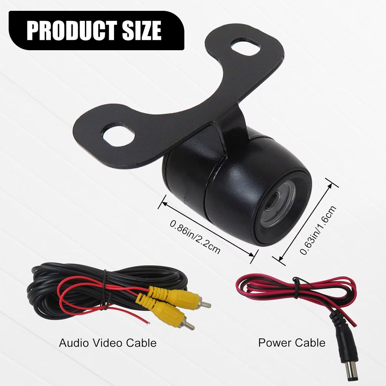 Universal Rearview Backup Camera with Die Cast Metal Housing and Metal Anti-Theft Bracket, 170 Degree Wide Viewing Angle image number 3