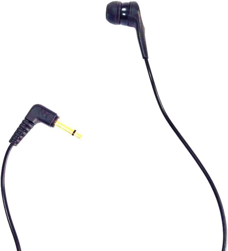 Single Sided Black Mono Earbud Economy Earphone Noise Isolating Headphones Reinforced Cord image number 3