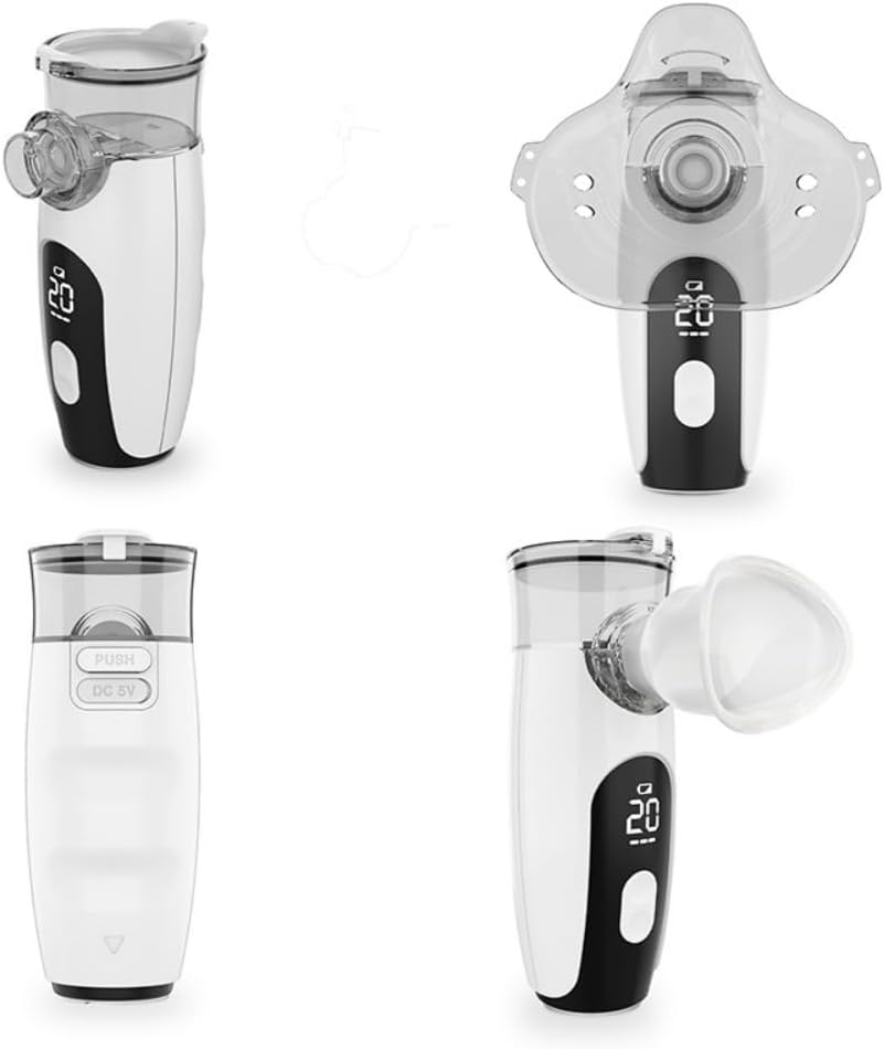 Rechargeable Portable Nebulizer & Eye Steamer for Adults and Kids with Interchangeable Nozzles, LED Display & Timing Function, Eye Mist Steamer for Moisturizing & Cleaning, Versatile Nebulizer for Travel Home Use image number 3