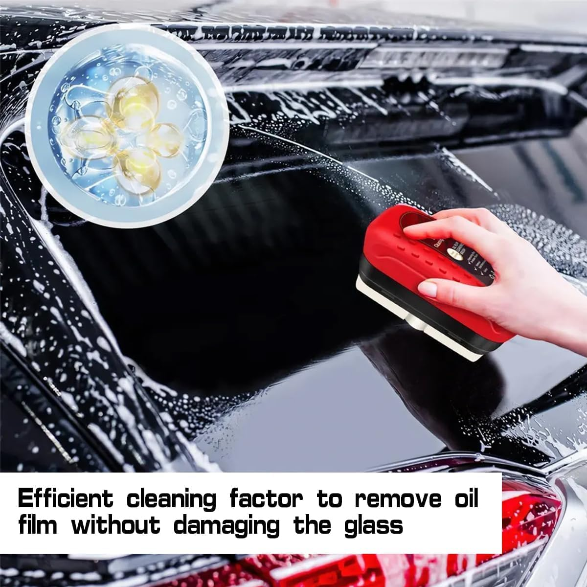 2Pack Automotive Oil Film Cleaning Brush New Glass Coating for Windshield Glass Oil Film Remover, Strong Front Windshield Remover for Windshield Improves Clarity and Visibility image number 3