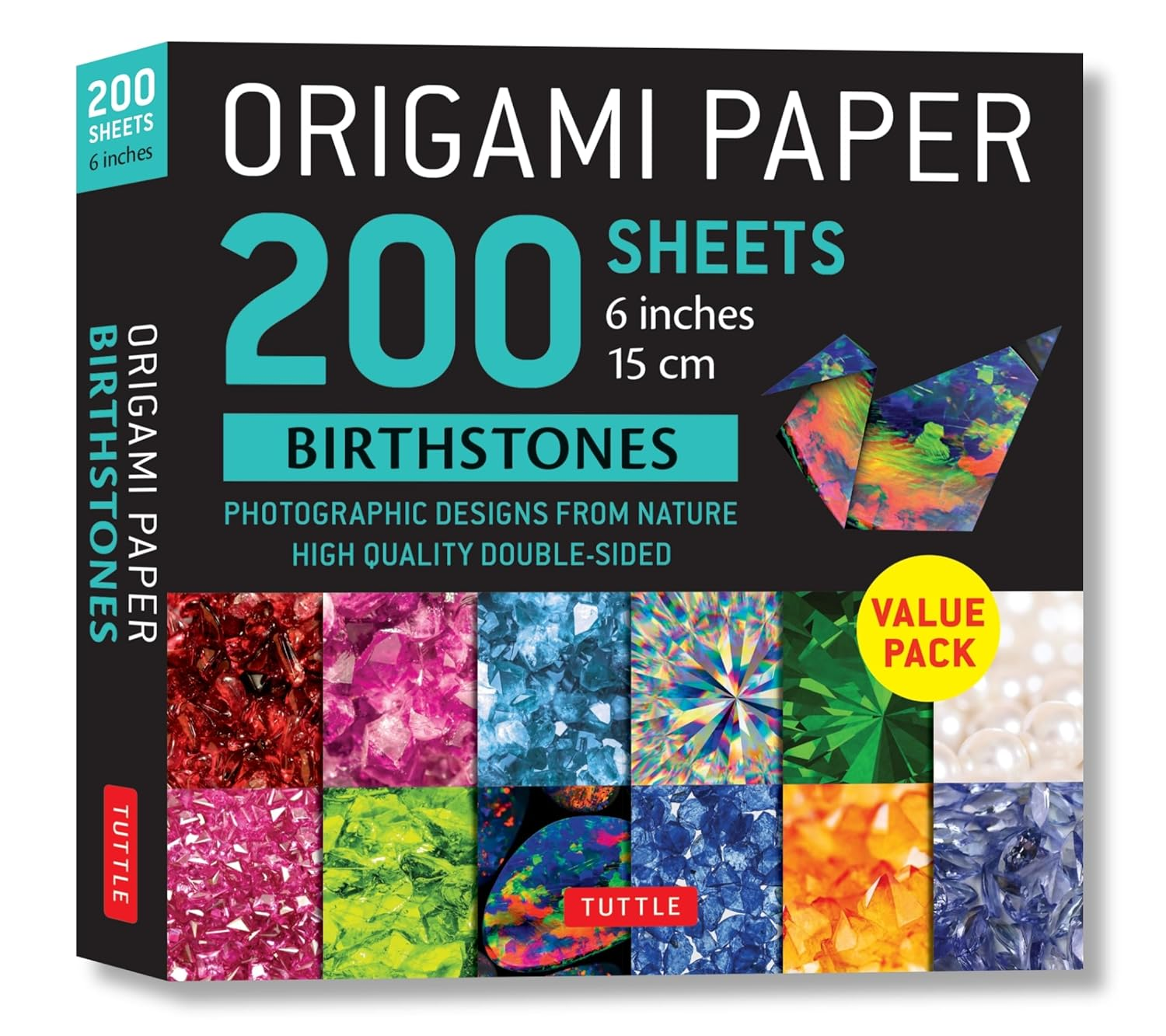 Origami Paper 200 Sheets Birthstones 6" (15 Cm): Photographic Designs from Nature: High-Quality Double Sided Origami Sheets Printed with 12 Different Designs (Instructions for 6 Projects Included) image number 6