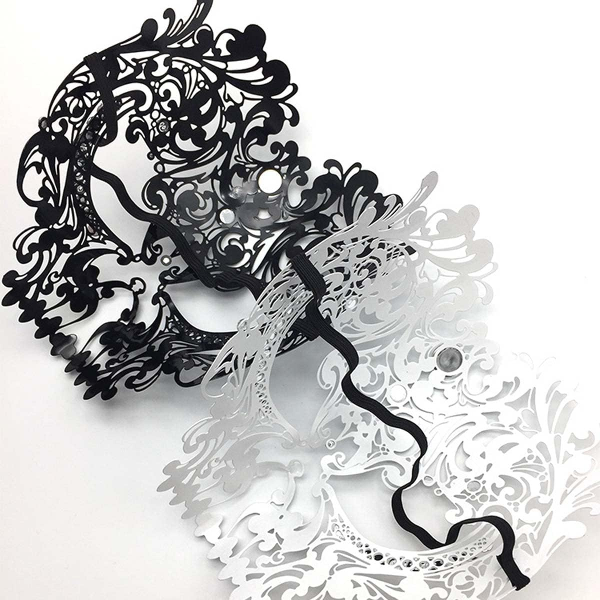 Sheliky Masquerade Mask Mardi Gras Costume Mask Christmas Cosplay Metal Party Mask