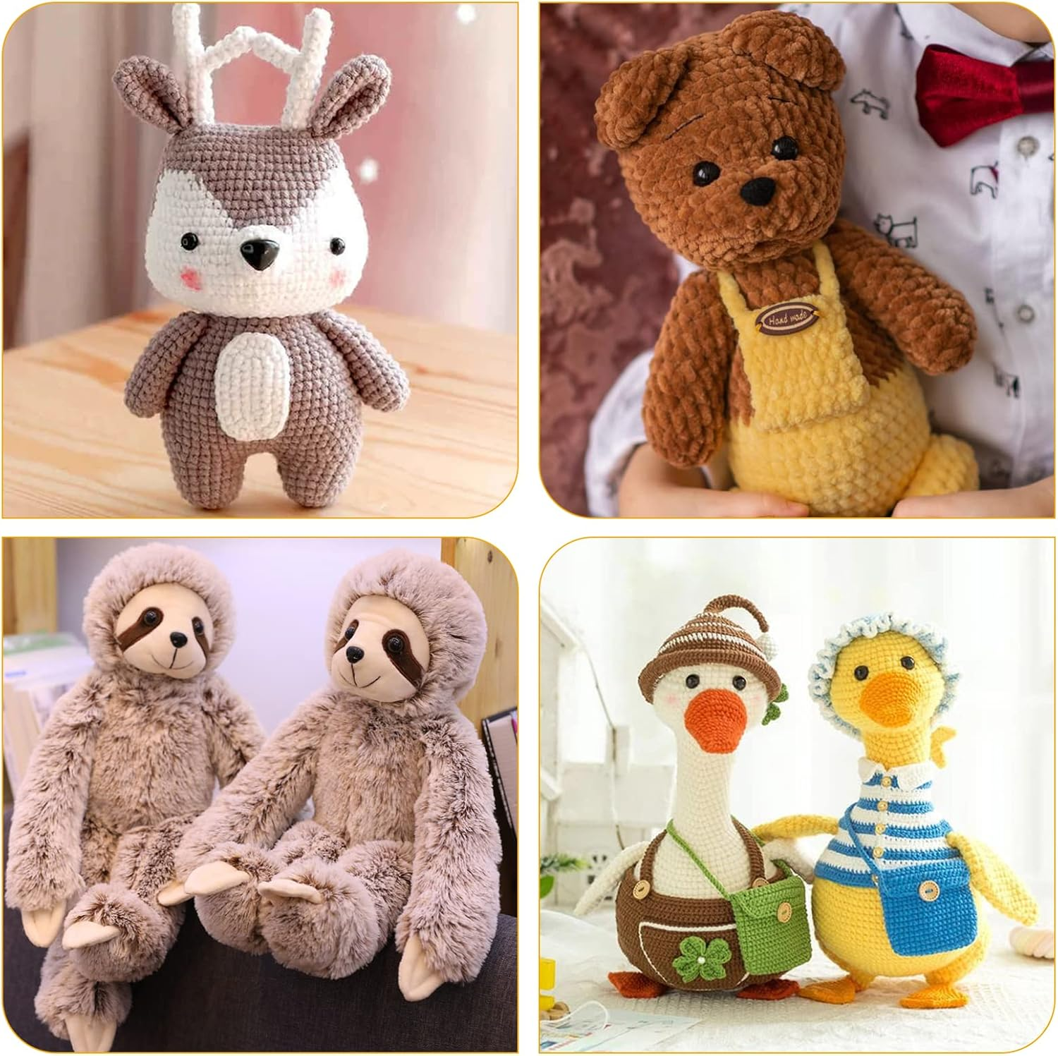 16~30 Mm Large Black Safety Eyes for Amigurumi Crochet Crafts Dolls Making Stuffed Animals and Teddy Bear image number 4