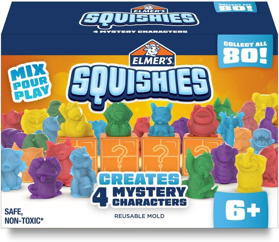 Elmer'S Squishies Kids&rsquo; DIY Activity Kit, Create 4 Mystery Characters, 24 Piece Kit for Ages 6 and Up, Perfect for Stress Relief and Sensory Play image number 4