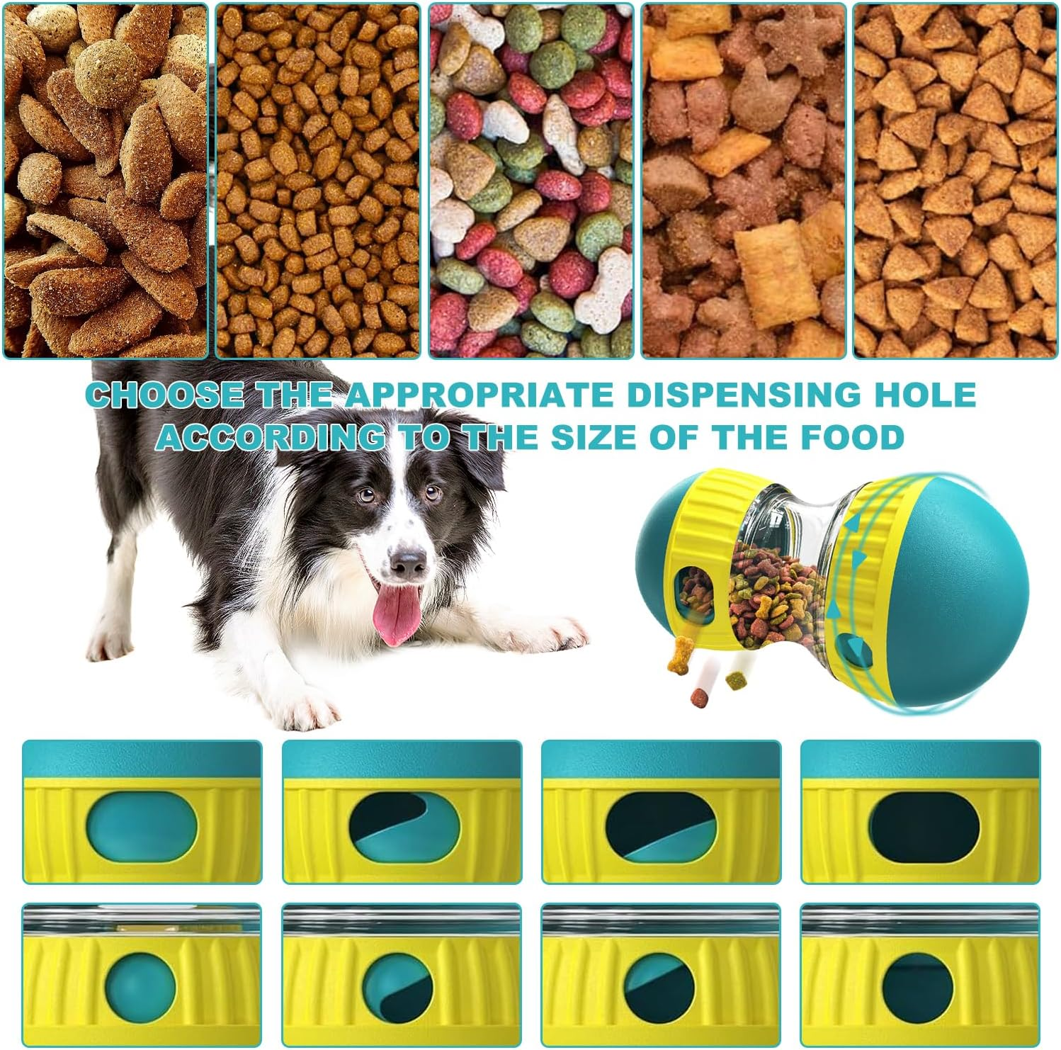 Pet Treat Dispenser, Interactive Dog Treat Puzzle Toy, Enrichment Toy with Adjustable Slow Food Dispensing, Suitable for All Dogs image number 1