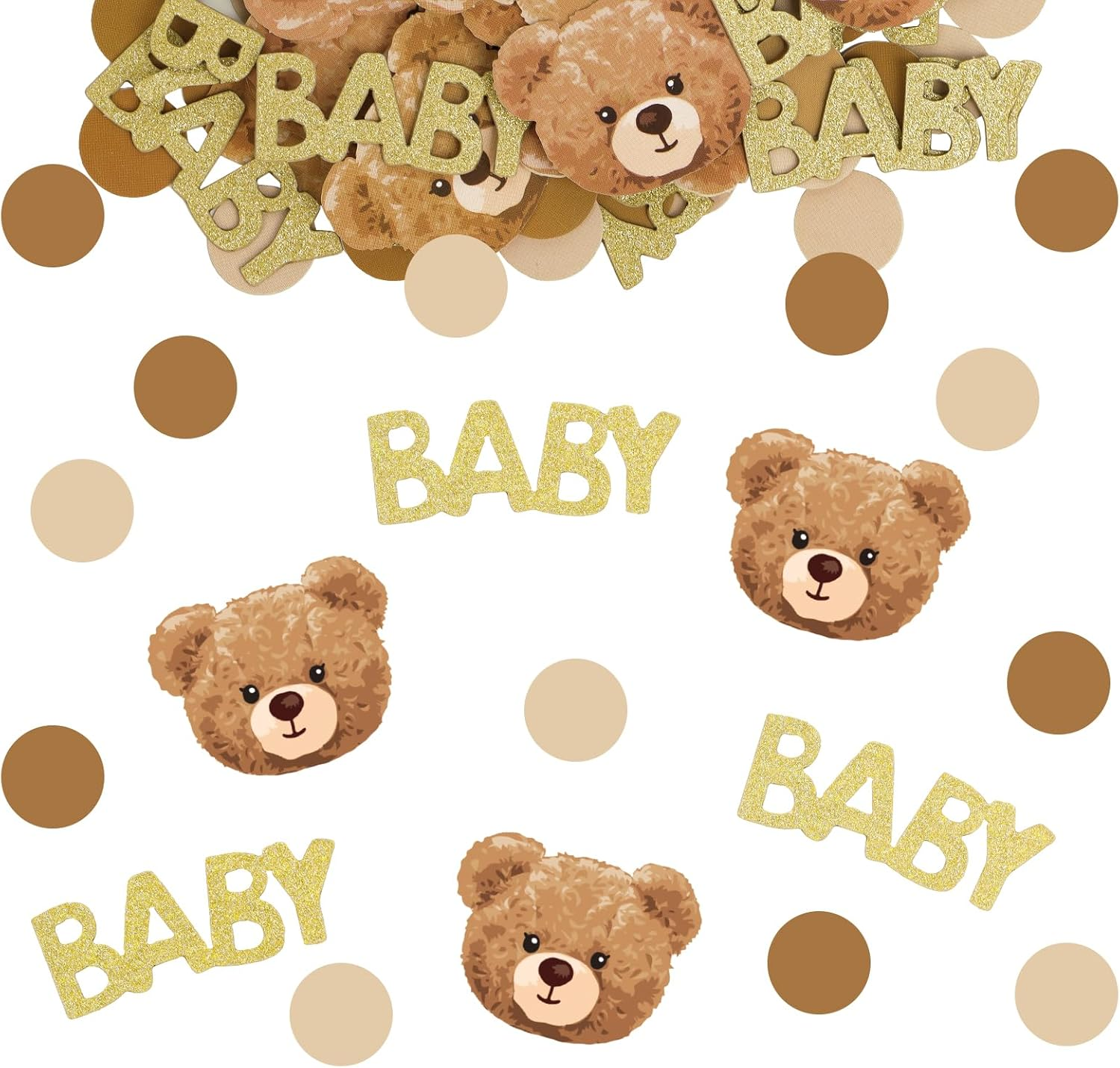 100 Pcs Bear Baby Shower Confetti Baby Dots Table Confetti Sprinkles Scatter Confetti Table Decoration for Boys Girls Baby Shower Gender Reveal Baby Birth Party Favors image number 5