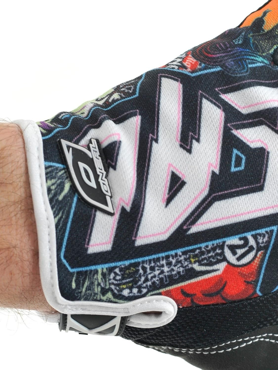 O'Neal 0385-129 Jump Gloves with Crank Graphic (Black/Multicolor, Size 9) image number 6