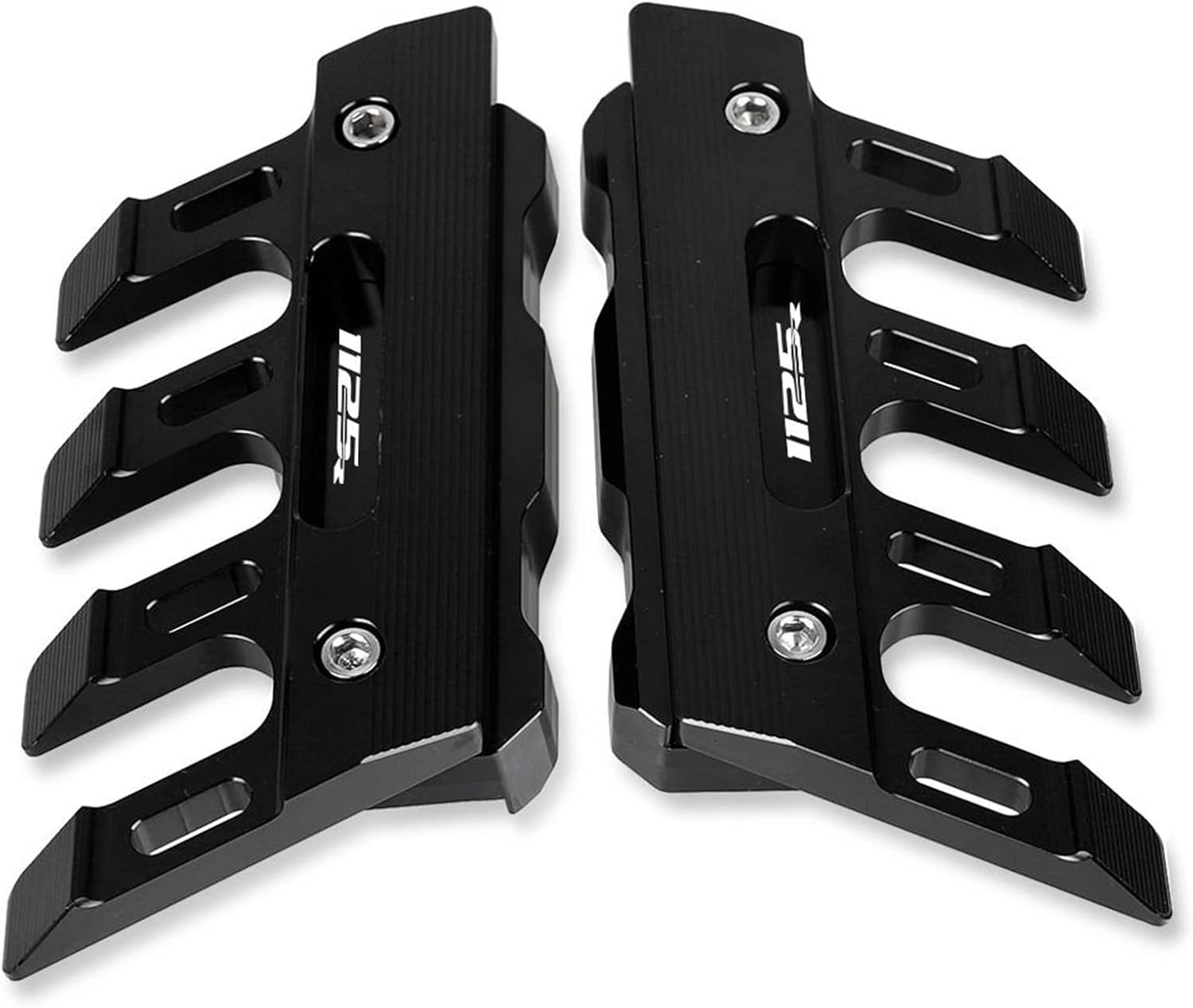 Motorbike Frame Sliders for Buell 1125R 1125 R XB 12R 2008 2009 Motorcycle Mudguard Front Fork Protector Guard Block Fender Anti-Fall Slider Accessories (Color : Black, Size : with Logo)