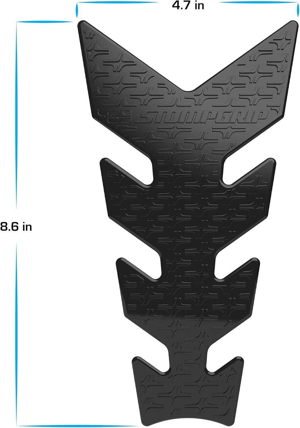 STOMPGRIP | Motorcycle Center Tank Pad Protector | Universal Fit | Vertebrae | Icon Black image number 1