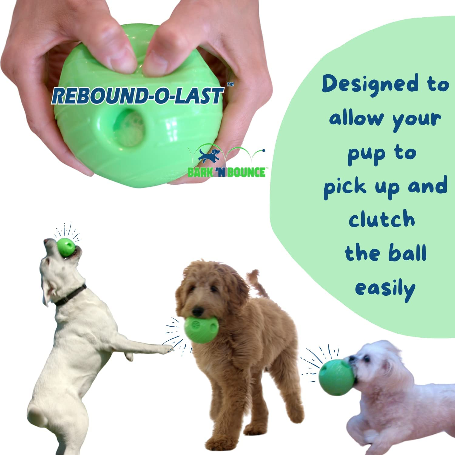 Bark N Bounce: the Interactive Dog Toy Ball That Bounces and Laughs, Engaging Your Dog'S Natural Instincts | Small/Medium 3.75In | Dogs 30Lbs and Under image number 2