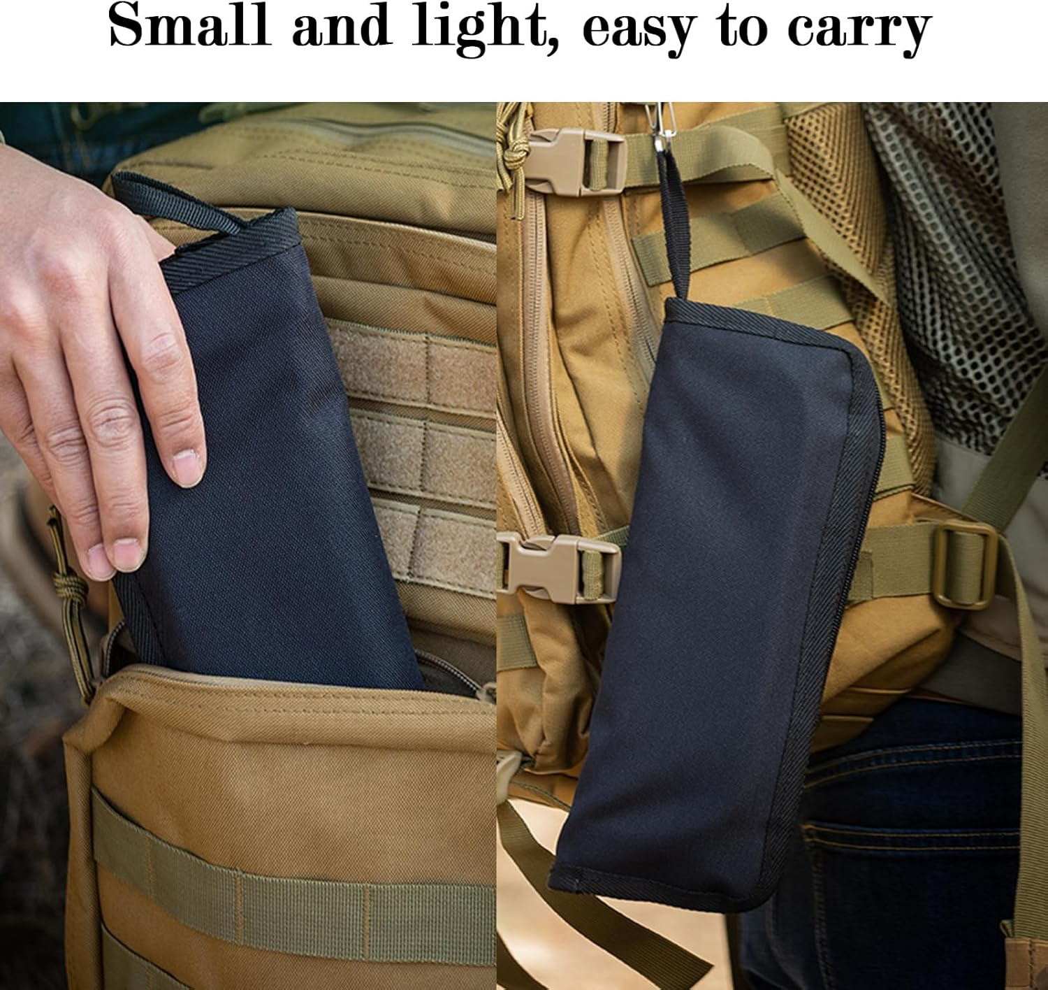 Camping Stool,Portable Chair with Arm Sleeves, Lightweight Zipper Packed Folding Chair, Fishinge Chair for Backpacking, Travel, Hiking, Fishing image number 4