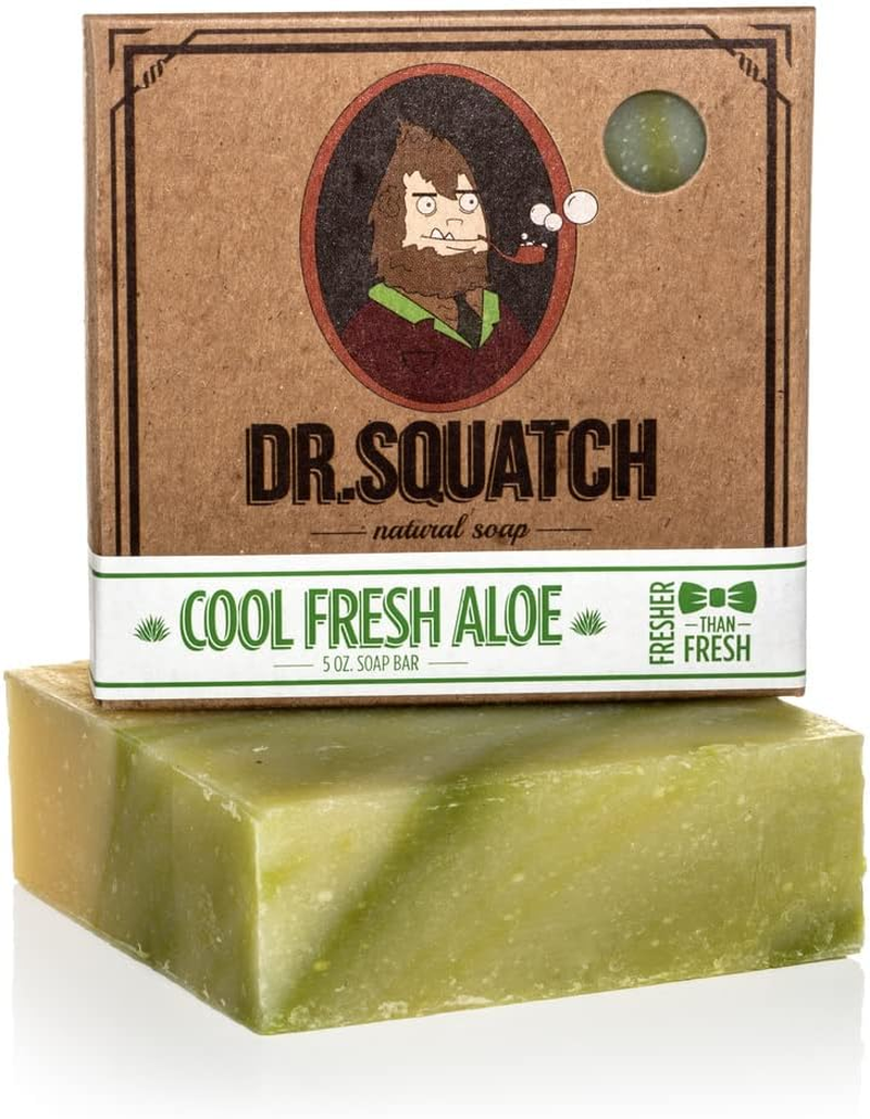 Dr. Squatch All Natural Bar Soap for Men with Zero Grit, Spearmint Basil