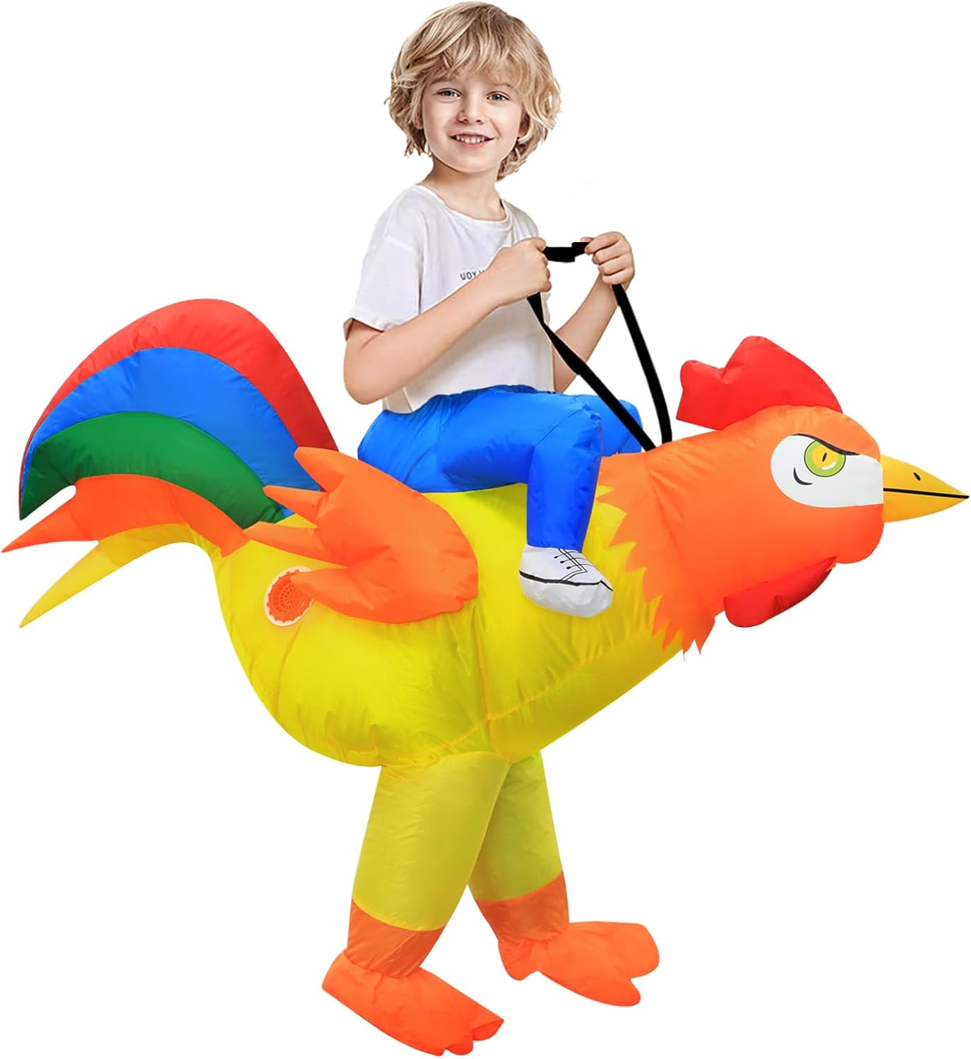 Inflatable Costume Chicken Costume Funny Halloween Costumes Blow up Chicken Costume for Men Women