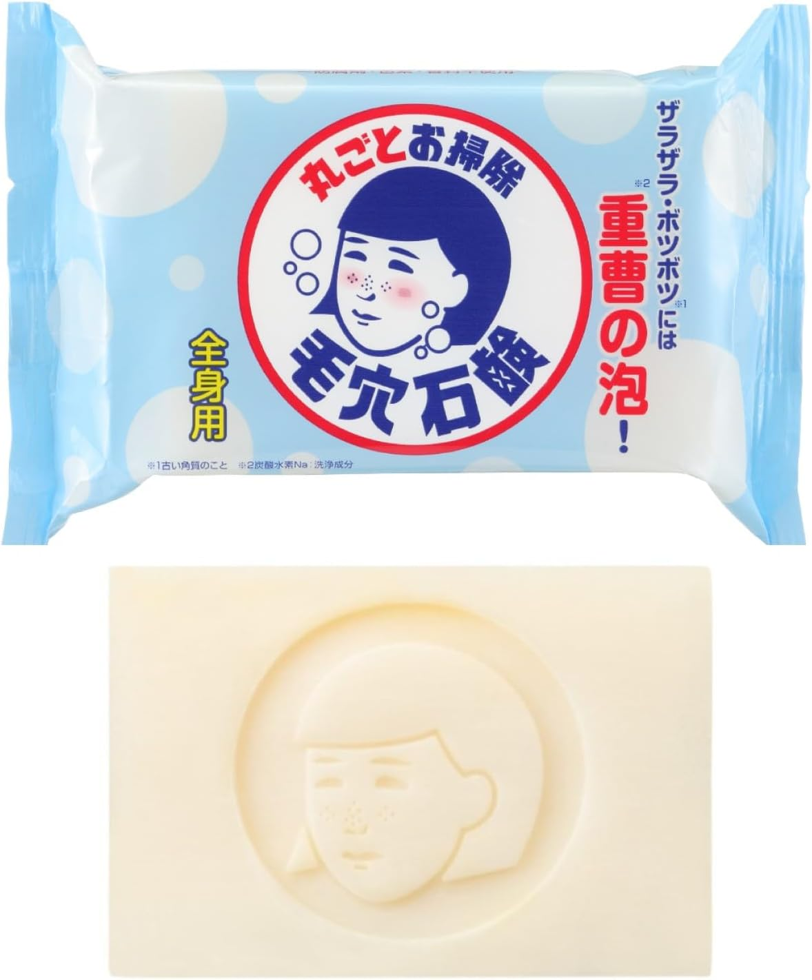 Keana Nadeshiko Baking Soda Slippery Soap, Whole Body, Pores, Sebum, No Additives, Kettle Soap, Standard Weight 5.4 Oz (155 G) image number 1