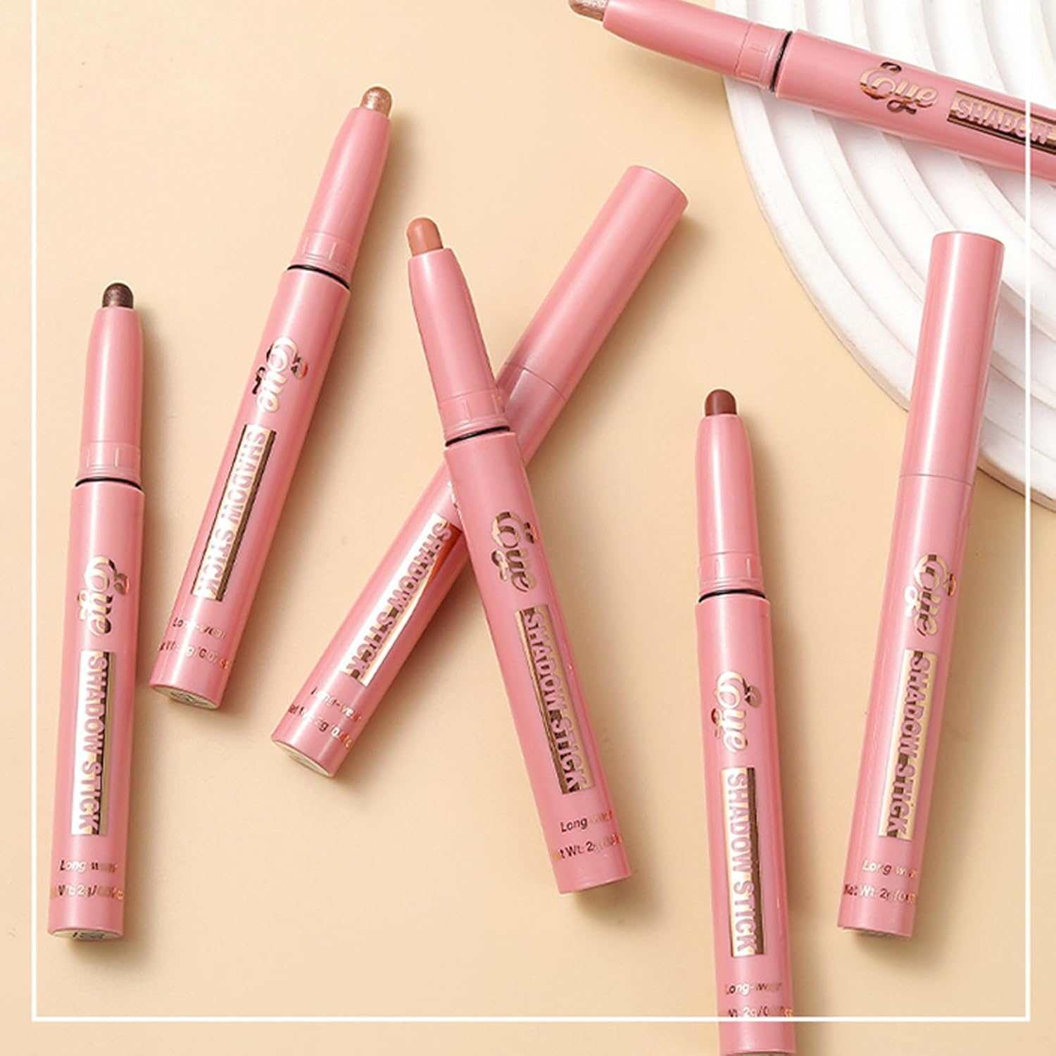 Cream Eyeshadow Shimmer Stick,Brightener Eyeshadow Pencil Crayon | Smudgeproof Eye Shadow Make up Pencil for Women Friends Family Coworkers Daughters image number 1