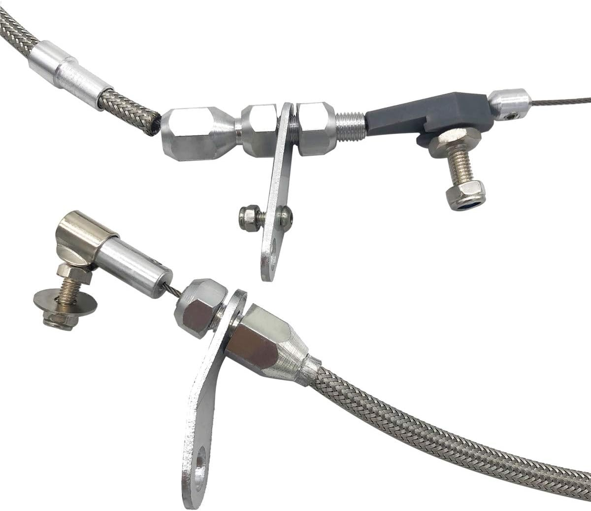 Transmission Kickdown Cable Kit,Stainless Braided Kick down Cable Replacement for Chrysler 904 Tranny Mopar image number 4