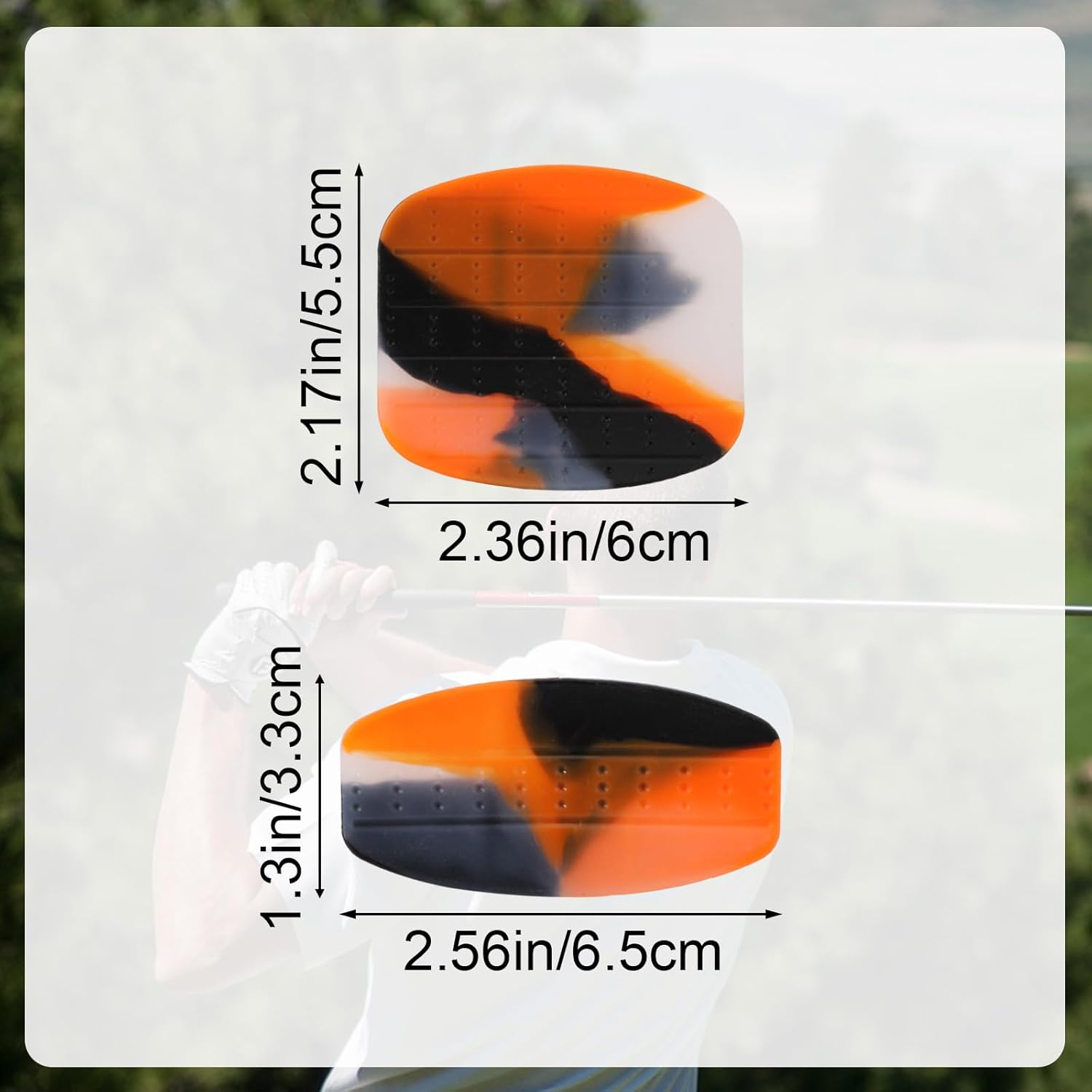 Lyreh 2Pcs T-Grip Golf Trainer, Anti-Slip Silicone Grip Golf Club Training Aid Practical Swing Practice Accessory for Golfers of All Skill Levels image number 2