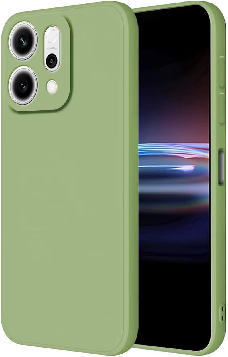 HONLEN Case for Oppo Reno14 5G / Oppo Reno 14 5G Protective Case, (6.59 Inches) Liquid TPU Silicone Mobile Phone Case with Drop Protection Silicone Cover Matcha Green image number 6