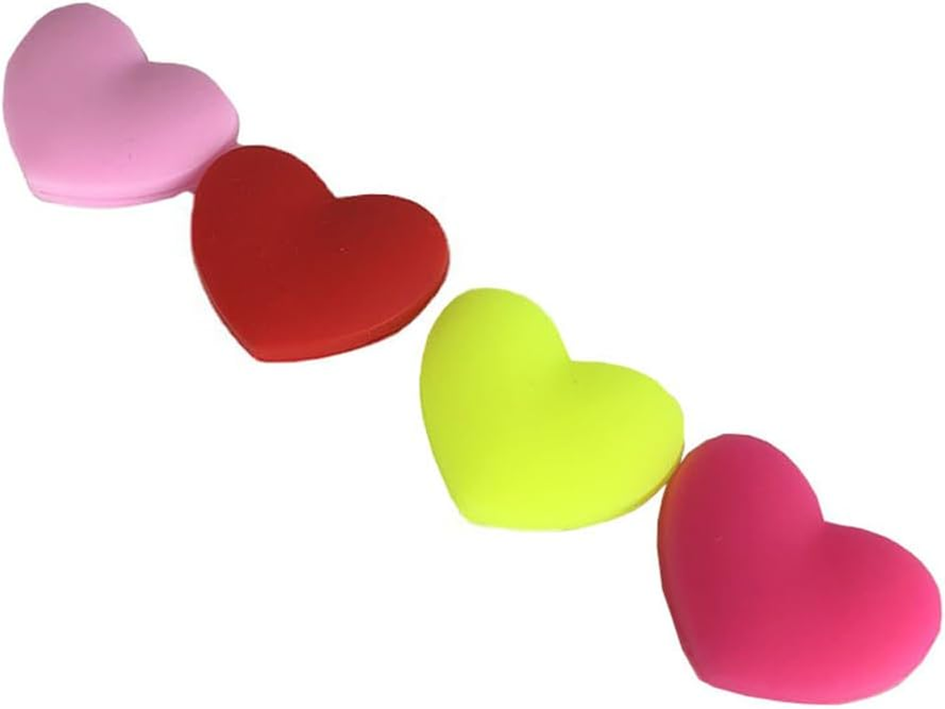 4Pcs Heart-Shaped Tennis Racquet Dampeners,Tennis Racket Shock Absorbers,Cute Silicone Shock Absorbers,Tennis Dampener for Racket,Tennis Racquet String Dampener,Tennis Vibration Dampener image number 1