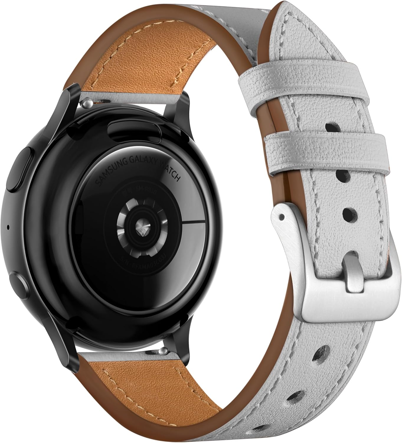 Getino Leather Bands Compatible with Samsung Galaxy Watch 7 FE 6 5 4 Band 40Mm 44Mm/Watch 5 Pro Band 45Mm/Galaxy 6 Classic 43Mm 47Mm, Top Grain Genuine Leather 20Mm Watch Strap Women Men