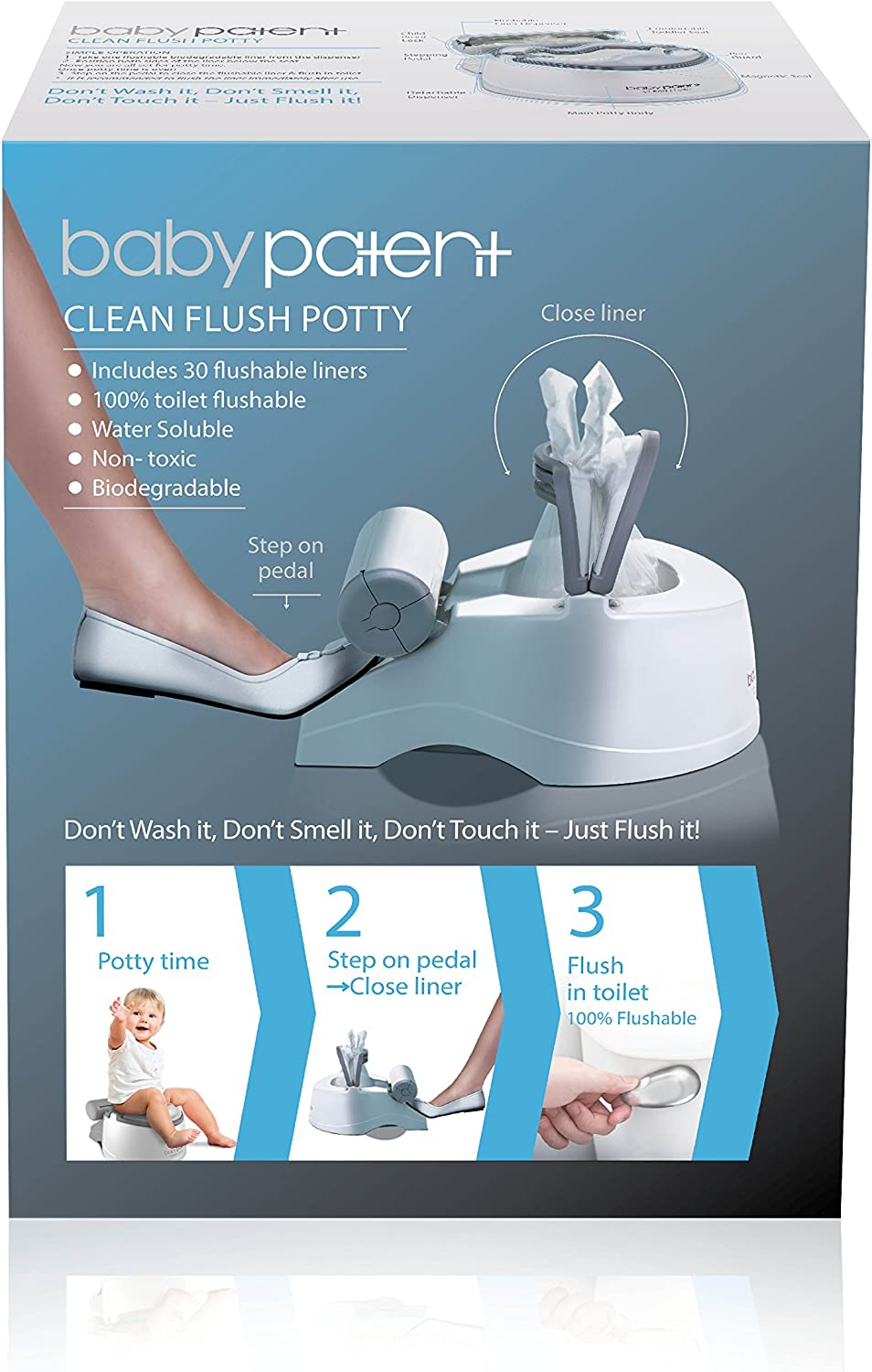 Baby Patent Clean Flush Potty Training Seat, White image number 2