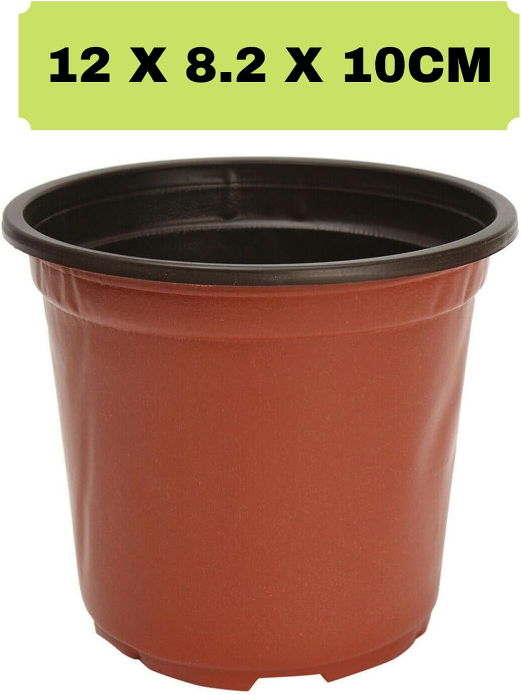 Leona Co 100 Packs Plastic Plants Nursery Pots, Flower Plant Growing Container Seed Starting Planter Flowerpot Bulk for Seedling Transplant Indoor Outdoor Supply, Garden Yard Park (12X8.2X10Cm) image number 2