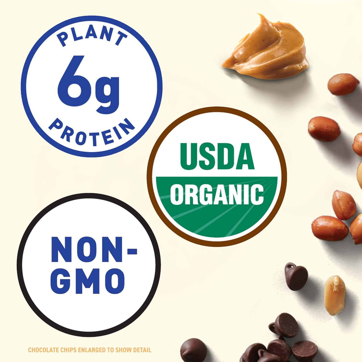 CLIF Nut Butter Bar - Chocolate Chip & Peanut Butter - Filled Energy Bars - Non-Gmo - USDA Organic - 7G Plant-Based Protein - Flavoured Naturally - 50G. (5 Pack)